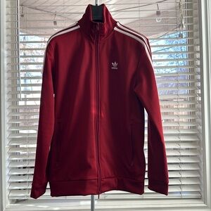Adidas Red Check Tracksuit - Size M - Rare Vintage